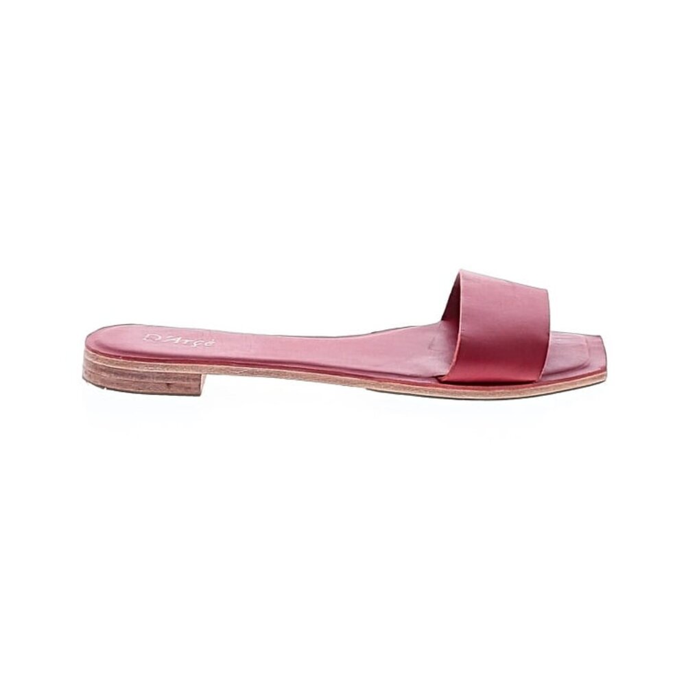 D'arce Saint Sauveur Kangaroo Leather Cardinal Slides Flats Sandals Shoes 42